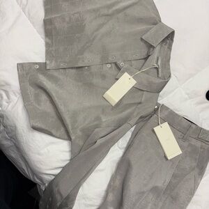 Elegant Gray Women's Pants & Jumpsuit Set